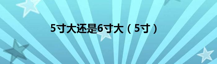 5寸大还是6寸大（5寸）
