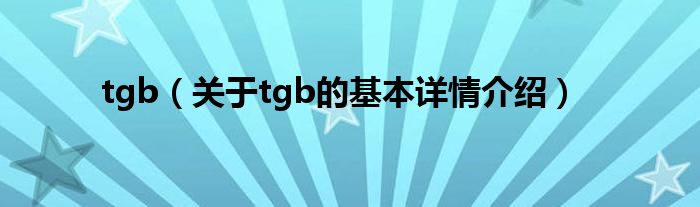 tgb（关于tgb的基本详情介绍）